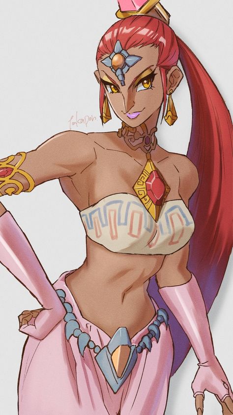 Majoras Mask Fanart, Gerudo Women, Gerudo Oc, Zelda Totk Fanart, Saria Zelda, Majoras Mask Art, Zelda Collection, Digital Sketchbook, Legend Of Zelda Characters