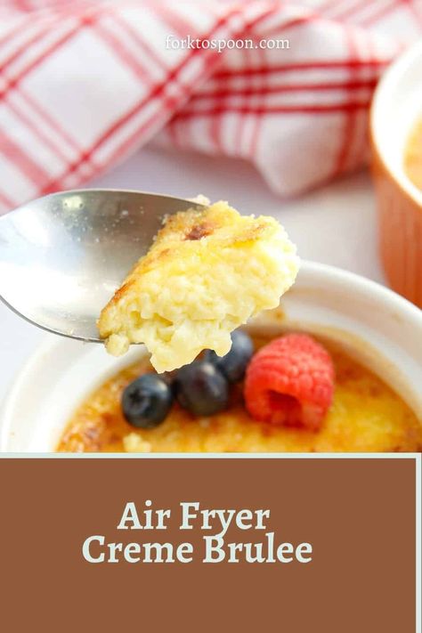 Air Fryer Ramekin Desserts, Creme Brulee Air Fryer, Air Fryer Pudding Recipes, Air Fryer Ramekin Recipes, Air Fryer Custard, Air Fryer Dessert Recipes, Ramekin Recipes, Ramekin Dessert, Ramekin Recipe