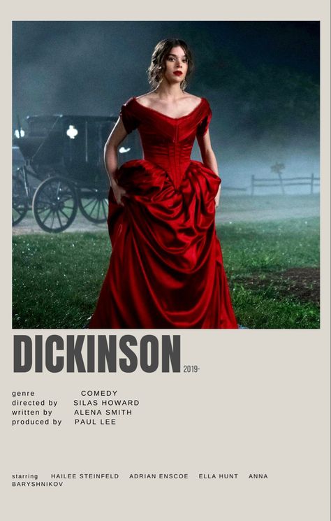 Dickinson Series Aesthetic, Hailee Steinfeld Poster, Dickinson Poster, Dickinson Series, Dickinson Poems, Polaroid Poster, Black Comedy, Minimalist Movie Poster, Movie Poster Wall