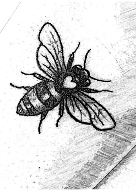 Bee Face Tattoo, Skull Bee Tattoo, Old School Bee Tattoo, Wasp Tattoo, Heart Tat, Bee Things, Honey Bee Tattoo, Moth Drawing, Dark Tattoos