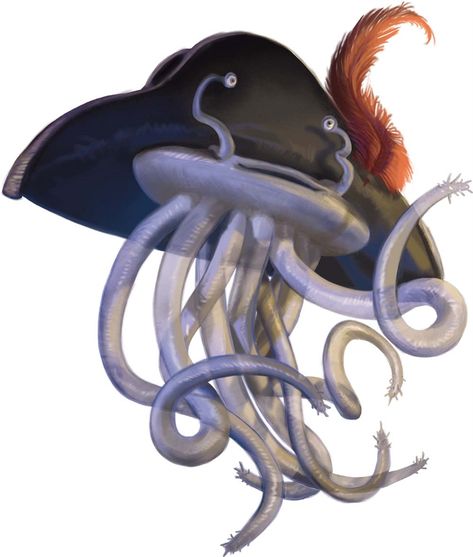 One crew member stayed aboard the Moondancer while it was in port: a flumph named Flapjack, who serves as the ship’s spelljammer. Monsters Rpg, Dnd Races, Dnd Dragons, Dnd Monsters, Space Pirate, Dnd Art, Fantasy Monster, Dungeons And Dragons Homebrew, Monster Design