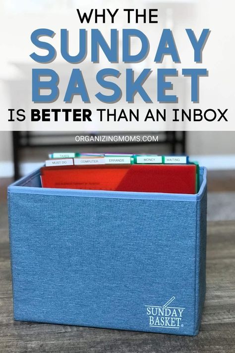 Basket For Paperwork, Weekly Planning Basket, Family Paperwork Organization, Sunday Basket File Categories, Sunday Basket Categories, Sunday Basket Organizing, Organized Paperwork, Hipster Pda, Sunday Basket