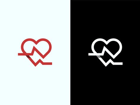 Heart Beat by Tanmay | Logo Designer & Icon Designer on Dribbble Heart Beat Logo, Heartbeat Logo, Logo Typo, Connect Logo, Bruce Lee Art, Heart Logo, Heart Beat, Emergency Response, Logo Designer