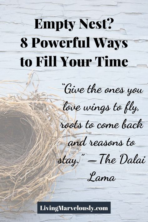 When you find yourself with an empty nest, remember the things you loved to do before you were a parent. Rediscover yourself with these powerful ideas. Empty Nest Quotes Letting Go, Empty Nesters Quotes, Empty Nesters Ideas, Empty Nesters Gifts, Empty Nest Quotes, Empty Nest Mom, Syndrome Quotes, Rediscover Yourself, Motivational Board