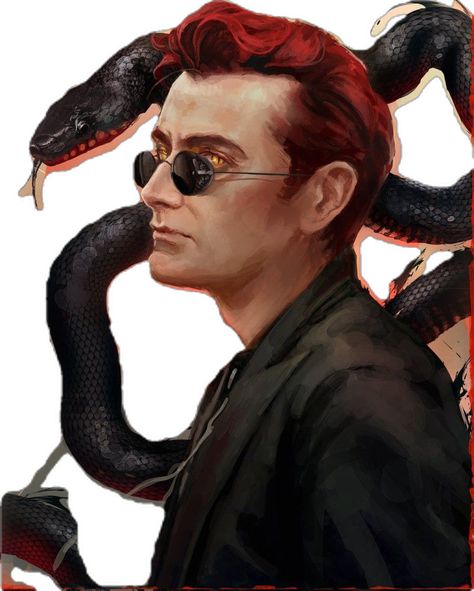 Crowley Good Omens Fan Art, Good Omens Fan Art, Crowley Fanart, Crowley Good Omens, Escape Room Themes, Demon Stories, Good Omens Book, What Have You Done, Michael Sheen