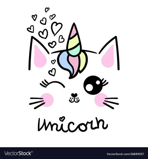 Cat Unicorn, Diy Shirts, Cat Svg, Unicorn Svg, Unicorn Cat, Free Svg Files, Svg Free, Cute Unicorn, Vector Stock