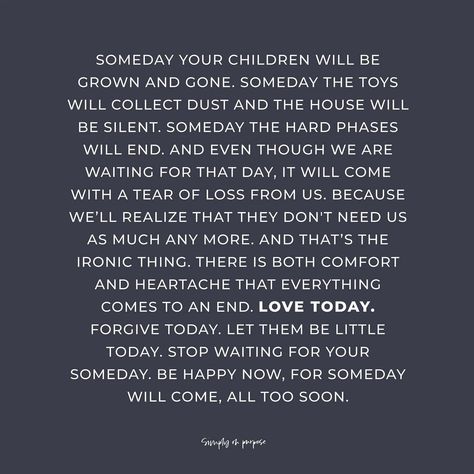 Ralphie• Positive Parenting on Instagram: “I have often thought about that phrase “joy in the journey”. I think it’s funny. Because friend, there is no other option. Someday our…” Love My Daughter Quotes, Little Quotes, Joy In The Journey, Let Them Be, I Love My Daughter, Little Things Quotes, Daughter Quotes, Positive Parenting, Where The Heart Is