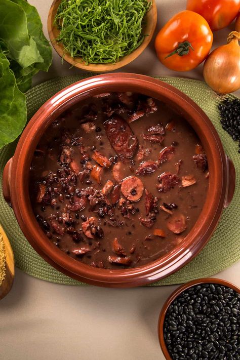 Feijoada (Brazilian Black Bean Stew) Brazilian Feijoada, Feijoada Recipe, Black Bean Stew, Hearty Stew, Recipe Beef, Dream Food, National Dish, Bean Stew, Hearty Stews