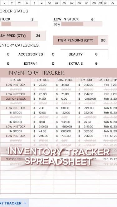 Inventory Tracker, Product Inventory, Excel Hacks, Google Spreadsheet, Bookkeeping Templates, Budget Organization, Inventory Management, Spreadsheet Template, Productivity Hacks Inventory Management Templates, Google Sheet Template, Free Spreadsheets, Inventory Tracker, Product Inventory, Excel Spreadsheets Templates, Accounting Basics, Excel Hacks, Google Spreadsheet