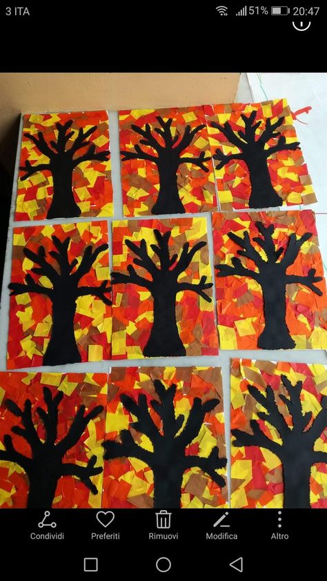 Jesen Aktivnosti U Vrticu, Fall Tree Craft, Eyfs Activities, Fall Arts And Crafts, Girl Baby Shower Decorations, Math Activities Preschool, Autumn Crafts, Easter Crafts Diy, Finger Painting