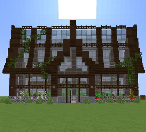 Green House Minecraft, Minecraft Blueprint, Chalet Minecraft, Minecraft Greenhouse, Minecraft Tower, Villa Minecraft, Mobs Minecraft, Memes Minecraft, Construction Minecraft