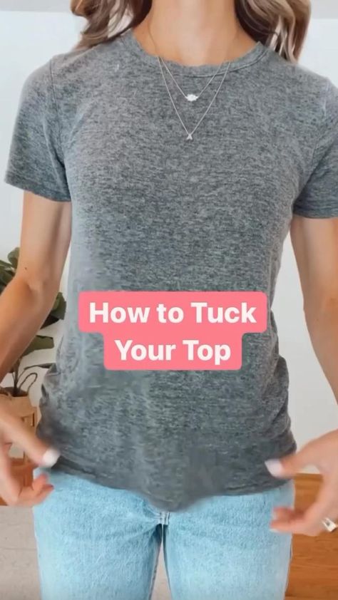 Pin on Style hacks tips and tricks Shirt Hacks Tips And Tricks, Baggy On Baggy, Shirt Hacks For Women, Hacks For Women, Shirt Styling, Shirt Hacks, Mode Tips, Diy Fashion Hacks, Shirt Tucked In