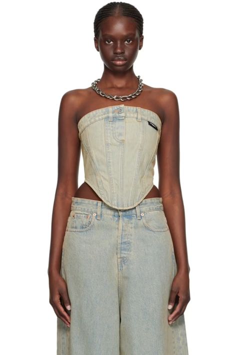 Vetements for Women SS24 Collection | SSENSE Ss24 Outfits, Cute Concert Outfits, Denim Tank Top, Denim Tank, Denim Corset, Concert Outfits, Love Jeans, Fashionista Clothes, Denim Details