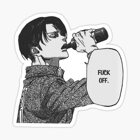 Attack On Titan Tattoo, Adobe Photoshop Design, Stickers Anime, Anime Sticker, Captain Levi, Anime Printables, Tumblr Stickers, Attack On Titan Fanart, Attack On Titan Levi