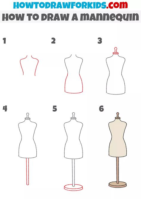 How To Start Fashion Designing Drawing, How To Sketch Fashion Design For Beginners, How To Draw Fashion Figures Step By Step, Fashion Design Sketches For Beginners Step By Step, How To Draw A Skirt Step By Step, How To Draw A Mannequin, Clothing Drawings, Silk Ribbon Embroidery Patterns, Glass Painting Patterns