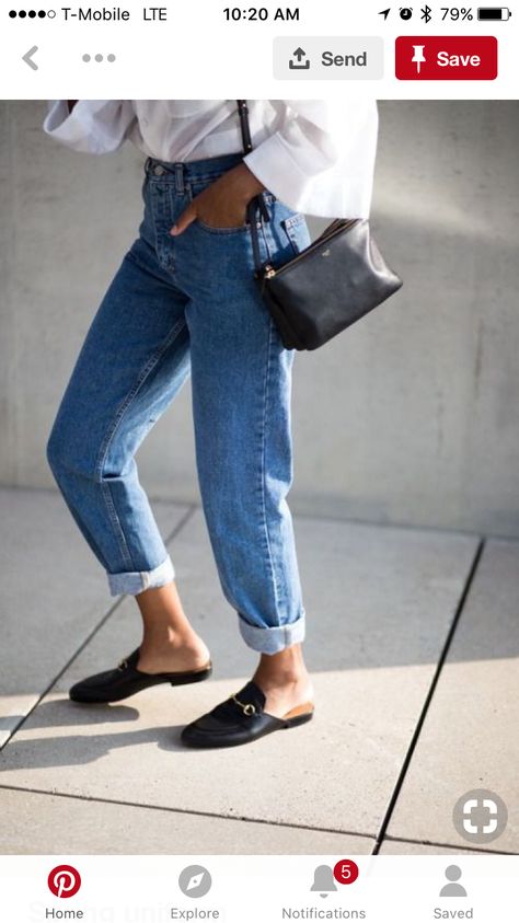 Casual Chique Stijl, Mama Jeans, Looks Jeans, Street Style Bags, James Jeans, Denim On Denim, Mode Jeans, Bootcut Jean, Boyfriend Jean