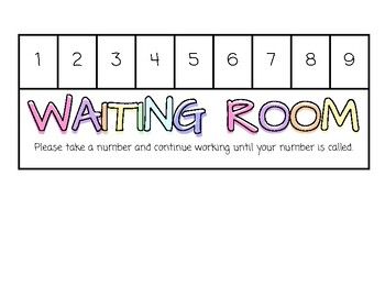 Class Managment - Waiting Room Waiting Room Classroom Management, Waiting Rooms, Classroom Behavior, Answer Keys, Room Signs, Classroom Management, Clothes Pins, Signs