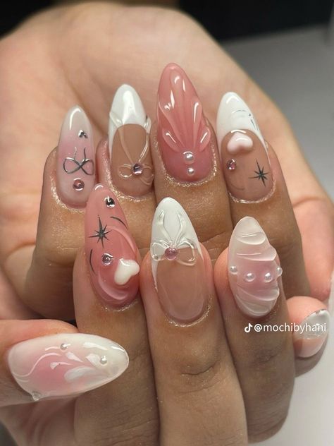 xiaohongshu nails, chinese trendy nails, korean trendy nails, long nails, nail inspo inspiration, nail tech, nail tutorial, cute nails, pretty nails, nail art, birthday nails, kpop nails, trendy nails, nail art, pink nails, coquette nails, 3d nails Korean Glass Nails Trends, Korean Acrylic Nails Art Designs, Long Korean Nails, Korean Crystal Nails, 3d Korean Nails, Korean 3d Nail Art, Pink Korean Nails, Pink Nails Coquette, Nail Inspo 3d