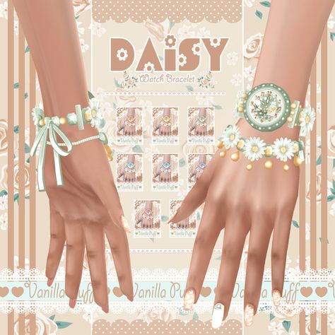 Vanilla Puff Sims 4 Bracelet -DAISY- Watch Bracelet | Patreon Sims 4 Nails, Sims 4 Decades Challenge, Sims 4 Piercings, Die Sims 4, Sims 4 Body Mods, Tumblr Sims 4, Sims 4 Cc Folder, Casas The Sims 4, Sims 4 Teen