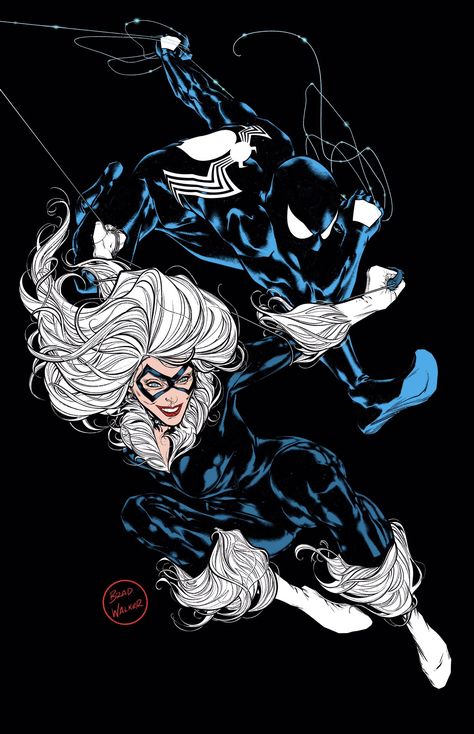 Spider Man Black Cat, Spiderman Black Cat, Spider Man Black, Symbiote Spiderman, Couples Cosplay, Black Cat Marvel, Spiderman Pictures, Marvel Comics Wallpaper, Spiderman Comic