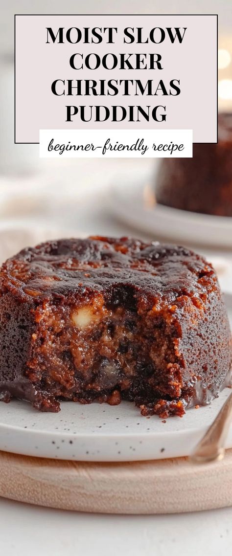 Image for Moist Slow Cooker Christmas Pudding Slow Cooker Christmas Pudding, Traditional Christmas Pudding Recipe, Gluten Free Christmas Pudding, Slow Cooker Christmas, Xmas Pudding, Christmas Pudding Recipes, Best Christmas Recipes, Gluten Free Christmas, Christmas Cake Recipes