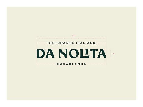 Da Nolita - Italian Restaurant - Casablanca :: Behance Italian Restaurant Graphic Design, Italian Branding Design, Italian Lettering, Italian Logo Design, Italian Restaurant Branding, Italian Font, Italian Restaurant Aesthetic, Funky Restaurant, Italian Branding