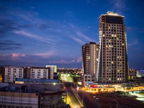 Gaborone ITowers Botswana Gaborone, Gaborone Botswana, African Countries, Southern Africa, Boho Living, Botswana, Country Living, Empire State Building, Eden