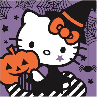 Download this supercute Hello Kitty stencil for your next pumpkin carving project Hello Kitty Halloween, Pumpkins, Hello Kitty, Kitty, Halloween, Purple