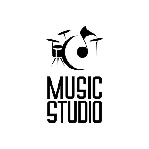 Music Logos Ideas, Drums Illustration, Music School Logo, Music Logo Design Ideas, Musical Logo Design, Drum Logo, Musician Logo, Music Band Logo, Drums Logo