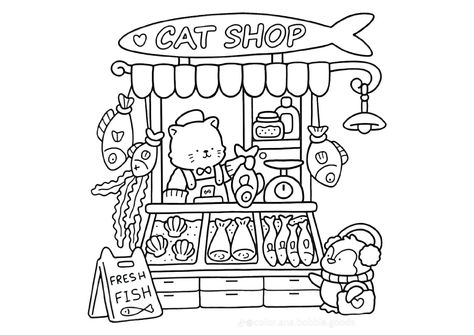 Coco Wyo Cozy Friends Coloring Pages, Cozy Friends Coloring Book, Interior Coloring Pages, Cute Coloring Book, Coco Wyo, Bobbie Goods, House Colouring Pages, Detailed Coloring Pages, Fall Coloring Pages