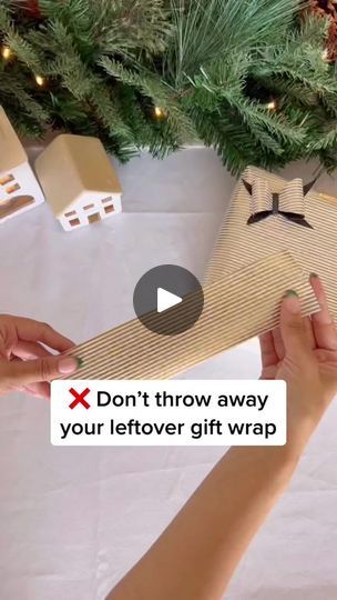 195K views · 3.7K reactions | Don’t throw away your leftover wrapping until you try this simple paper bows 🎁 #christmas #giftwrapping #christmasdecor #christmastips | Chantel Mila - Home Tips | Chantel Mila - Home Tips · Original audio Clear Wrapping Paper, Wrapping Tips, Wrapping Paper Bows, Pretty Gift Wrapping Ideas, Paper Bows, Bows Christmas, Gift Wrapping Techniques, Creative Diy Gifts, Paper Bow