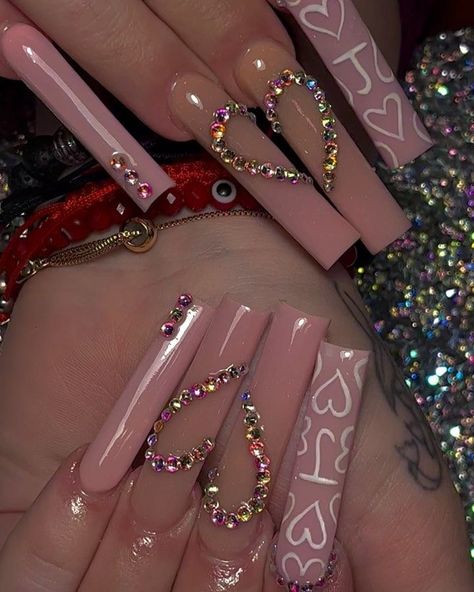 Anniversary Nails, February Nails, Diy Acrylic Nails, Drip Nails, Girly Acrylic Nails, Glow Nails, Long Acrylic Nails Coffin, Acrylic Nails Coffin Pink, Long Square Acrylic Nails