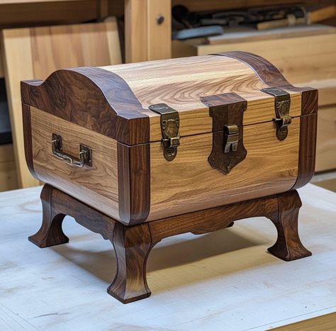 Diy Projects Wood, Wood Box Design, Wood Working Ideas, Pins Ideas, Wooden Box Designs, Woodworking Shop Projects, Woodworking Ideas Table, Wood Chest, Wood Crafts Diy