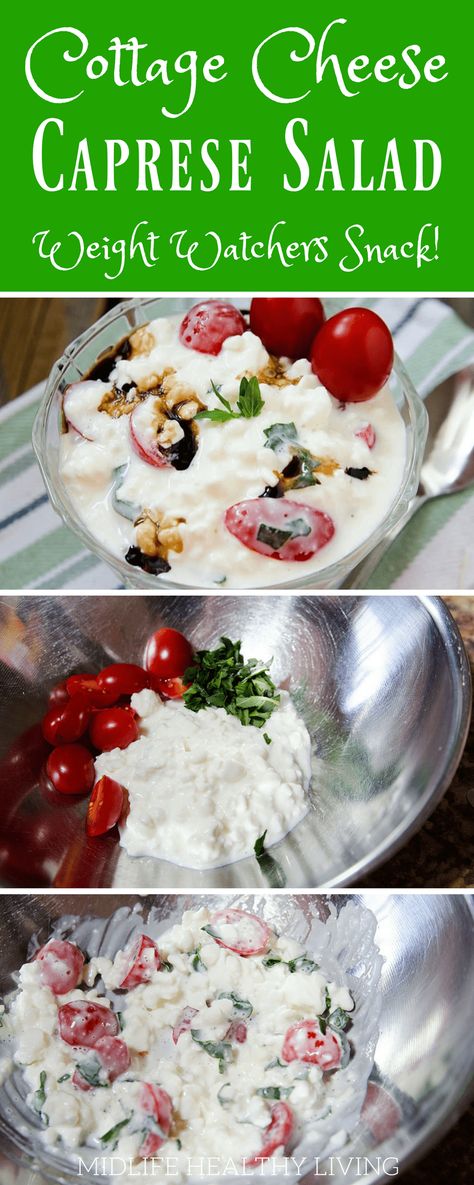 If you are trying to live a healthy lifestyle and make better food choices, this recipe for Cottage Cheese Caprese Salad is easy and delicious! Cottage Cheese Caprese, Tomato Dip Recipes, Cottage Cheese Recipes Healthy, Cottage Cheese Salad, Smart Points Recipes, Better Food Choices, Live A Healthy Lifestyle, Easy Mediterranean Diet Recipes, Cottage Cheese Recipes