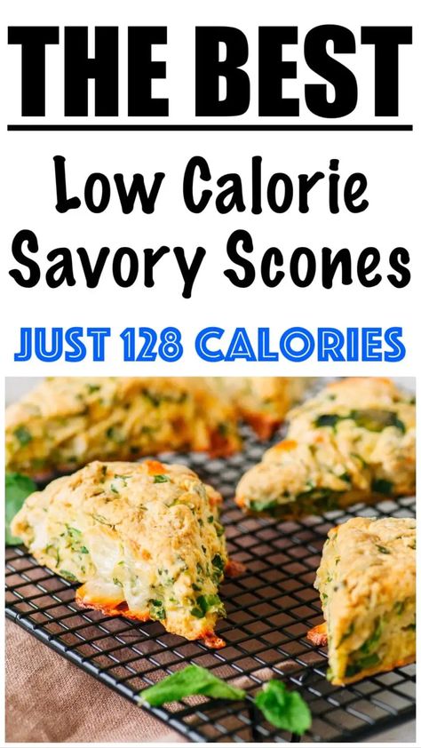 Healthy Feta Spinach Savory Scones Scones Recipe Healthy, Low Calorie Cheese, Savory Scones Recipe, Healthy Scones, Whole Wheat Biscuits, Gluten Free Scones, Zucchini Feta, Vegan Breakfasts, Clean Snacks