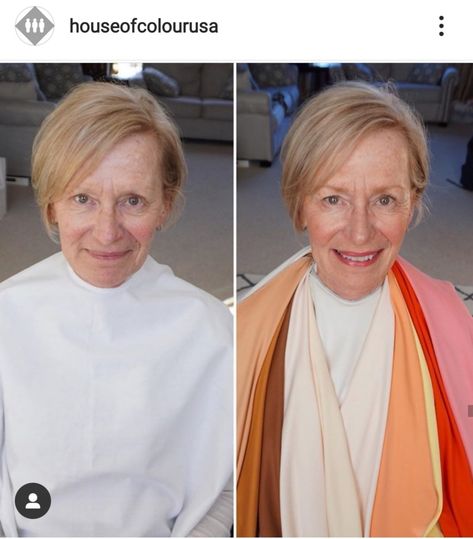 Before and after house of colour transformation. Skin undertone colour analysis! House Of Colour, Colour Analysis, Skin Undertones, Light Spring, Color Analysis, A Color, Photo Credit, Color Palette, Saree