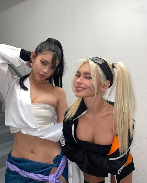 @/diakimeko & @/hannahkae27 Naruto Halloween Costumes, Sasuke Costume, Female Cosplay Ideas, Hannah Kae, Naruto Costumes, Cosplay Ideas Women, Sasuke Cosplay, Halloween Rave, Hot Halloween Outfits