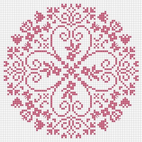 Gratis mandala borduurpatronen zodat je direct aan de slag kan met naald en draad. De mandala is een tekening binnen een afgebakende ruimte en betekent Pola Kristik, Cross Stitch Heart, Cross Stitch Samplers, Embroidery Patterns Free, Tapestry Crochet, Knitting Charts, A Cross, Filet Crochet, Cross Stitch Charts