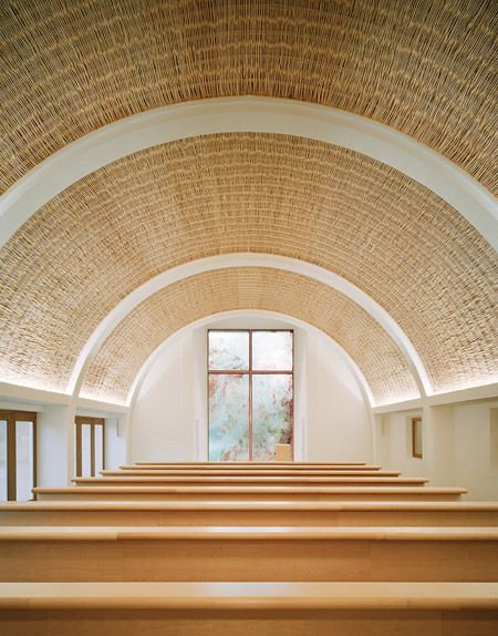 Barrel Vaulted Church Barrel Vault Ceiling, Wicker Headboard, Sacred Architecture, Religious Architecture, Wicker Decor, Church Architecture, Church Design, Wicker Furniture, Ceiling Design