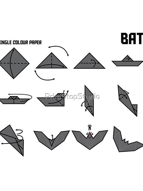 Batman Origami, Origami Bat, Origami Guide, Basic Origami, Lip Drawing, Origami Ideas, Origami And Kirigami, Origami Patterns, Origami Paper Art