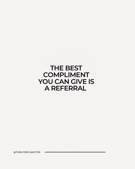 The biggest compliments are referrals! Nothing beats the joy of my happy clients sending their friends 🌟 Trust and results speak louder than words! 💉🤍 Have you heard about my referral discount? 🌟 Ask me how you can save by sharing the love with your friends! 💉🤍 #aestheticexpert #beautyinjections #referraljoy #skincarecommunity #facialaesthetics - - - 💉 Aesthetic NP Injector 🌟 Empowering individuals to express their unique beauty 📚 Educating & building lasting client connections 💫 Assistin... Clients Aesthetic, Facial Aesthetics, Aesthetic Medicine, Happy Clients, Insta Ideas, Chemical Peel, Business Pages, Unique Beauty, Youthful Skin