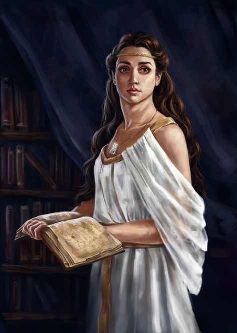 Greek Woman Art, Woman Art, Fantasy Rpg, Fantasy Inspiration, Female Character Design, Dnd Characters, Ancient Greece, Character Portraits, Larp