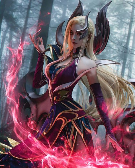 Coven Morgana, Morgana League Of Legends, League Of Legends Poppy, Evelynn League Of Legends, Anime Warrior, Warrior Girl, Lol League Of Legends, Arte Fantasy, Coven