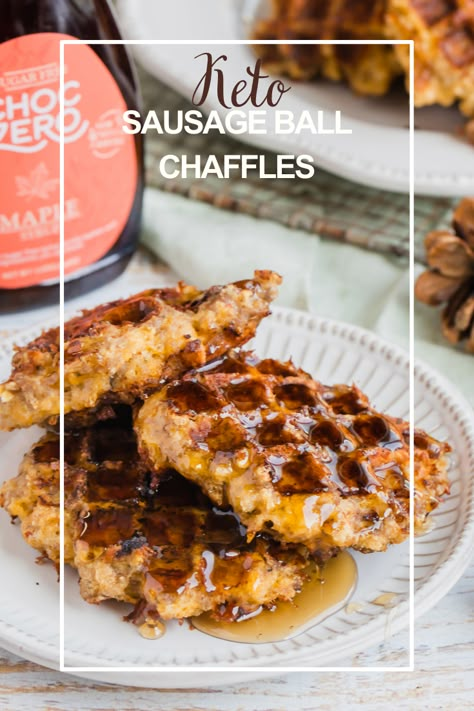 Low Carb Waffle, Mini Waffle Recipe, Waffle Ideas, Sausage Ball, Waffle Breakfast, Chaffle Recipes, Keto Sausage, Keto Chaffles, Waffle Iron Recipes