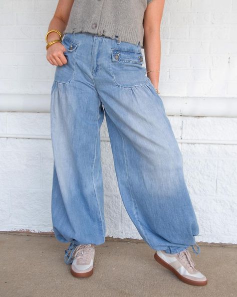 Elevate your style with our Dress the Part Ankle Drawstring Wide Denim Pant. Featuring a pleated detail on the pockets and a wide leg silhouette with adjustable drawstrings, this versatile pant will have you looking and feeling your best. #trendylooks #womensfashion #fashion #outfitideas #fashiontrends #shopping #shoppingtime #trendyoutfits #outfitinspo #shopfigboutique #apparelforwoman #shoponline #outfitsforwomen #apparel #ootd #fashionlook #ootdfashion Denim Pant, Elevate Your Style, Ootd Fashion, Trendy Outfits, Fashion Looks, Wide Leg, Ootd, Boutique, Clothes For Women