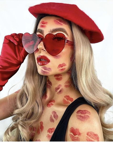 Valentine Photo Shoot, Drag Make-up, Creative Photoshoot Ideas, Valentines Makeup, Glam Photoshoot, Fun Photoshoot, Valentine Photography, Valentine Photo, Photoshoot Themes