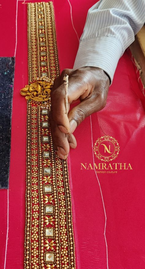 #waistbelt #embroidery #aariwork #namratha #fashiondesigner #designstudio Belt Aari Work, Belt Embroidery, Bridal Embroidery, Designer Embroidery, Aari Embroidery, Fashion Couture, Aari Work, Bridal Designs, Embroidery Work