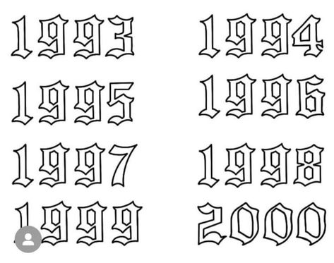 2000 Font Tattoo, Numeros Aesthetic, Tattoo Fonts Calligraphy, Tattoo Frases, Fonts For Logos, Numbers Tattoo, Number Tattoo Fonts, Top Free Fonts, Bold Script Font