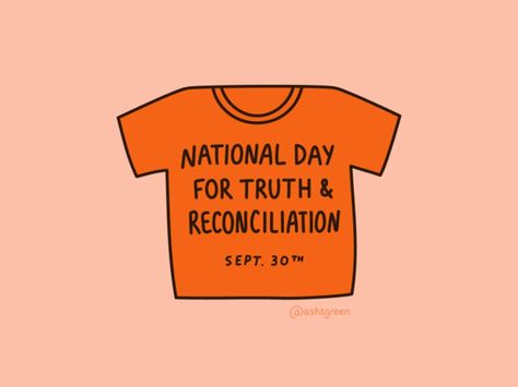 National Day for Truth & Reconciliation by Ashleigh Green 🧡 Truth And Reconciliation, National Day, Custom Portraits, Global Community, Illustrator, Illustrations, Green