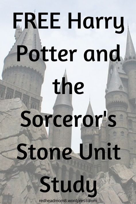 Free Harry Potter and the Sorcerer's Stone Unit Study Harry Potter Unit Study, Harry Potter Lessons, Free Unit Study, Harry Potter Classes, Harry Potter Activities, Sorcerers Stone, Harry Potter School, Unit Studies Homeschool, Harry Potter Classroom